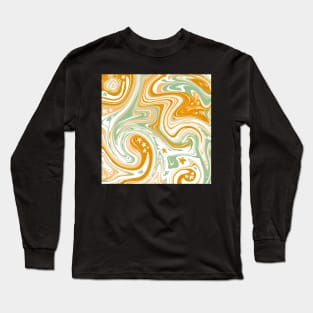 boho/groovy le fleur marble swirls pattern Long Sleeve T-Shirt